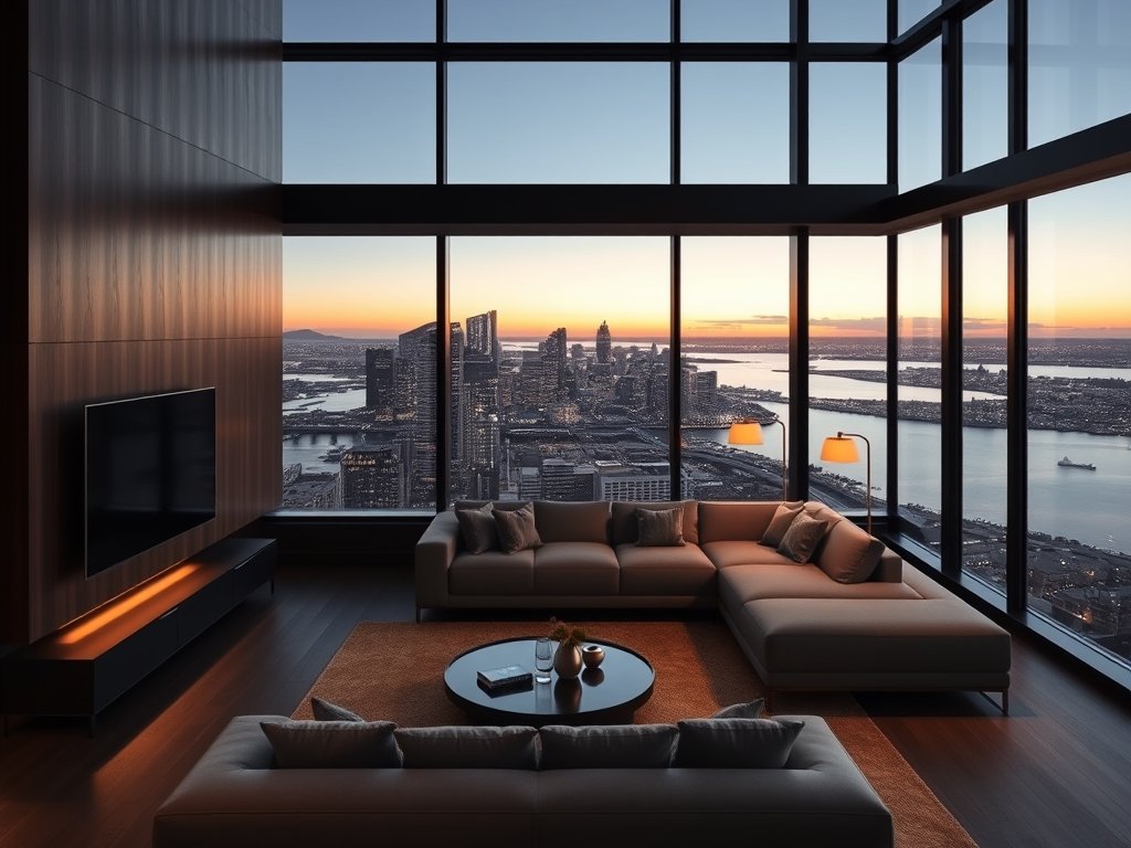 Meridian Sky Penthouse, a three bedroom penthouse with skyline views in Harbor North